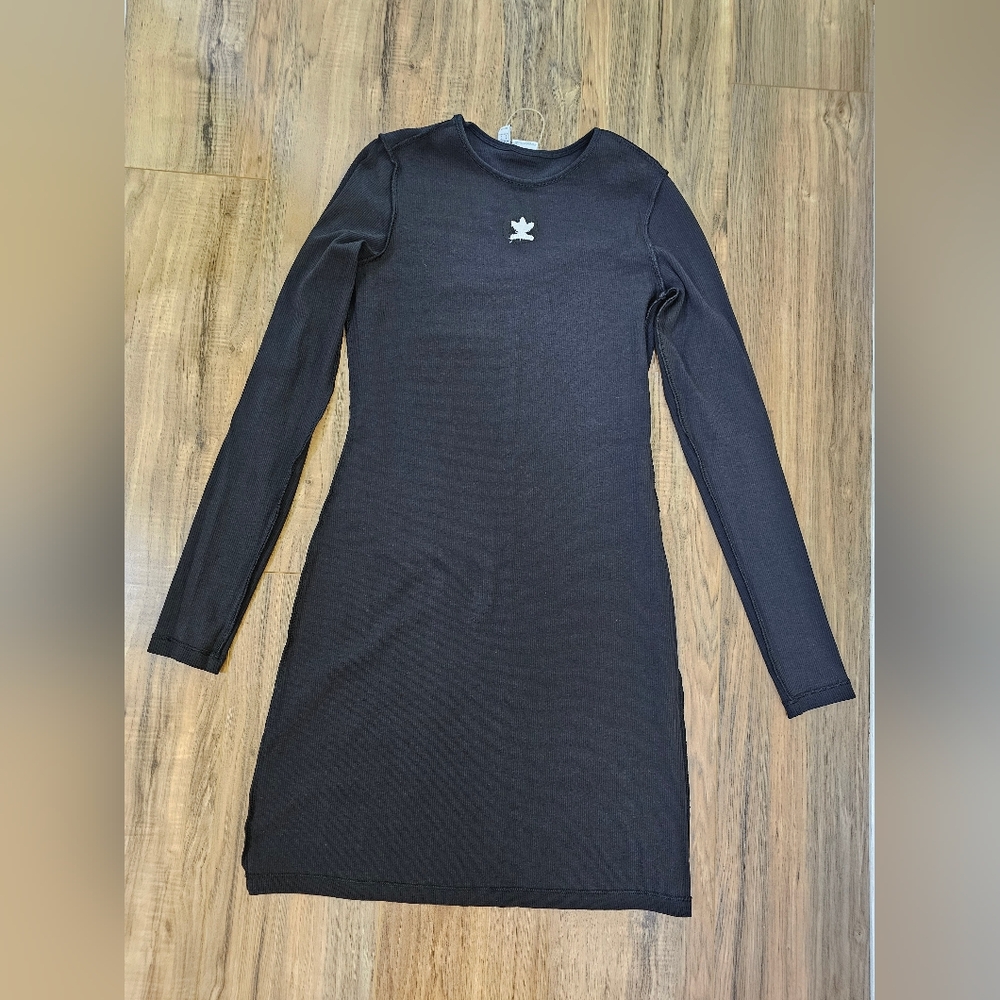 NWOT Adidas Women's Black Essential Rib Dress, Large - Picture 5 of 9